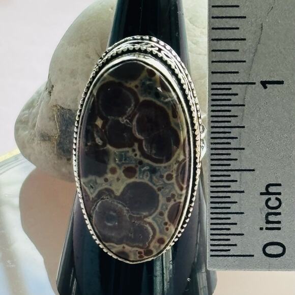 925 Sterling Asteroid Ring Size 8 - Picture 4 of 6